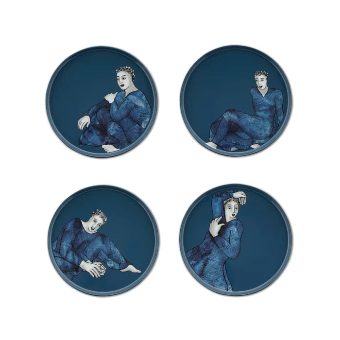 Indigo Blues SIDE PLATE SET OF 4
